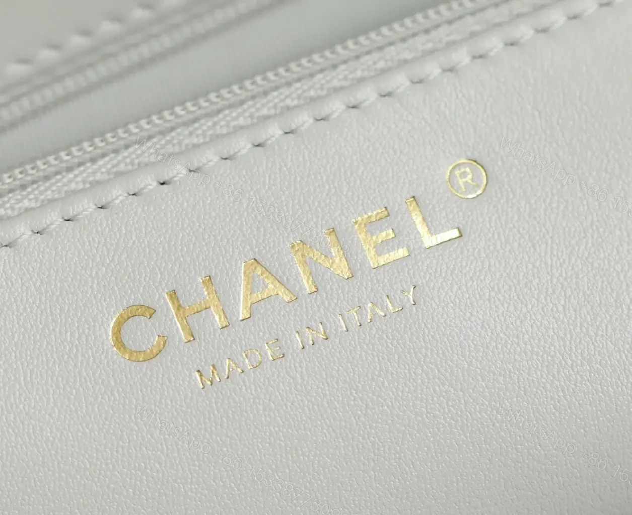 View 3 of Quilted Satchel with Gold Hardware, White, Compact Style, Crossbody-ready Bag