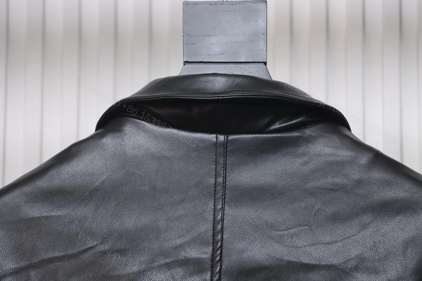 View 8 of Adidas X FEIFEI RUAN Collar Leather Jacket