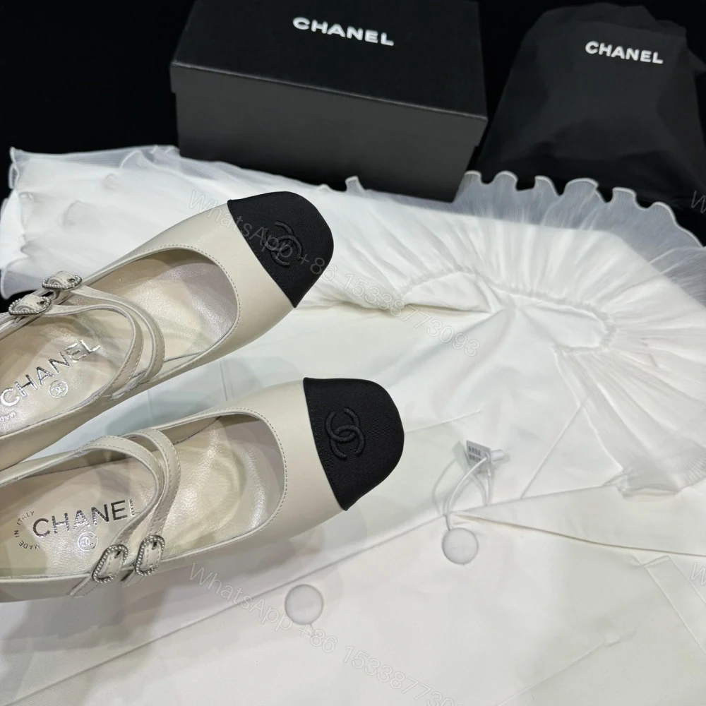 View 7 of 高仿Chanel*24S系列G45696B小羊皮瑪麗珍鞋米色6CM免檢版