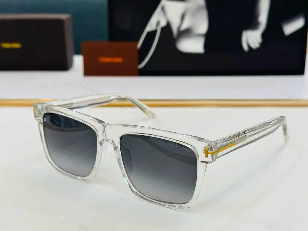 View 4 of Bold Black Sunglasses with Gold Accents - Luxury Tom Ford-Inspired Eyewear