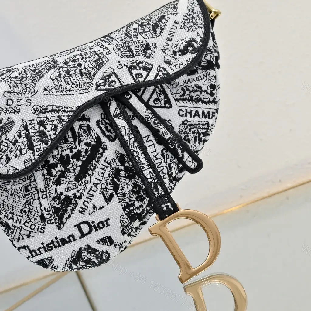 View 5 of Chic Map Mini Bag: luxe crossbody with gold hardware
