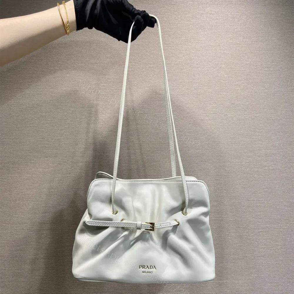 View 10 of 高仿Prada*Dada系列1BG586小羊皮雲朵包白色小號免檢版
