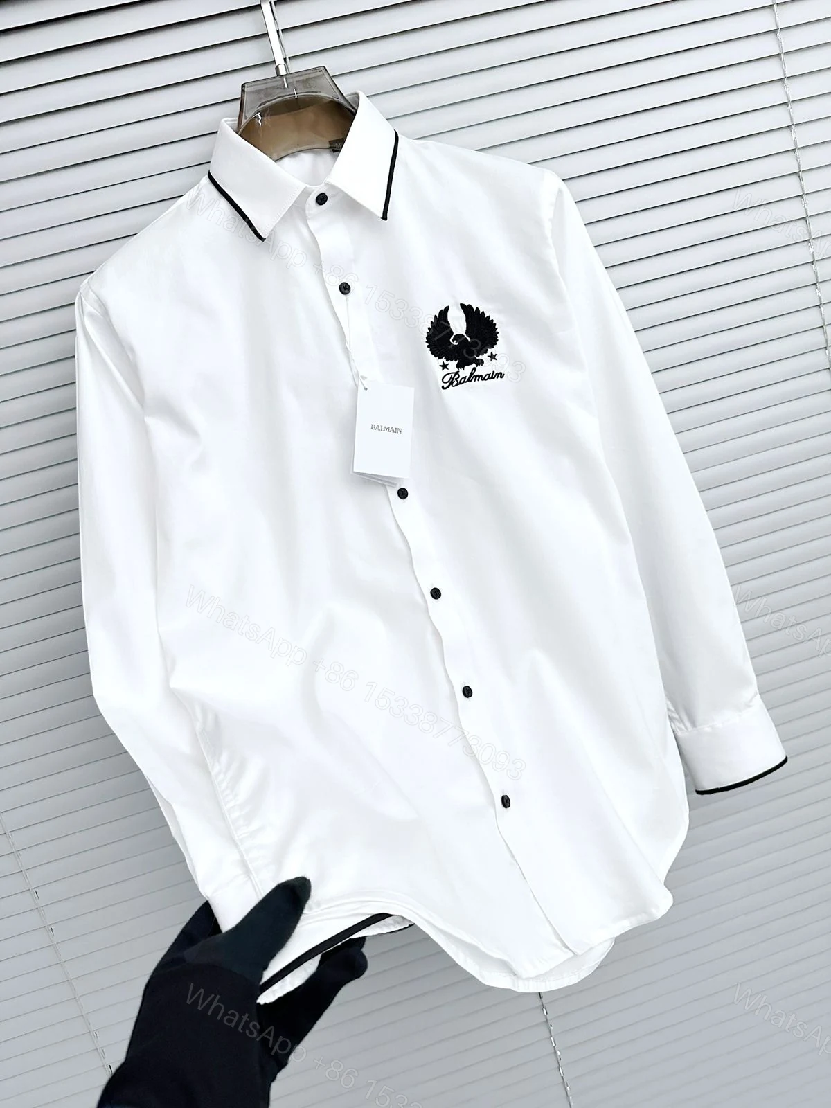 View 9 of FIRST COPY BALMAIN PARIS COTTON PREMIUM SHIRT