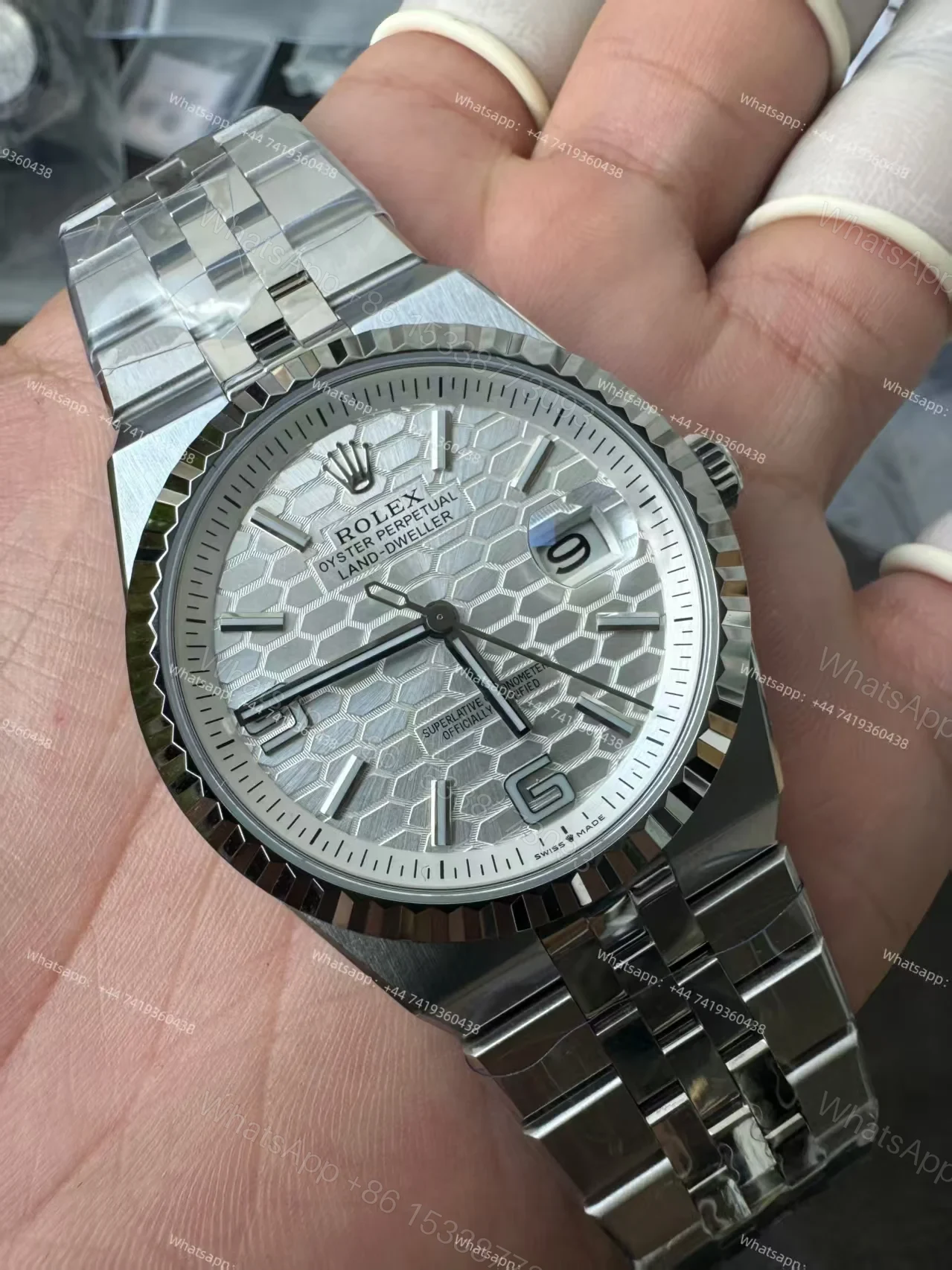 View 4 of Super Clone Rolex Land-Dweller M127334-0001 White Dial 7135 Movement 40mm