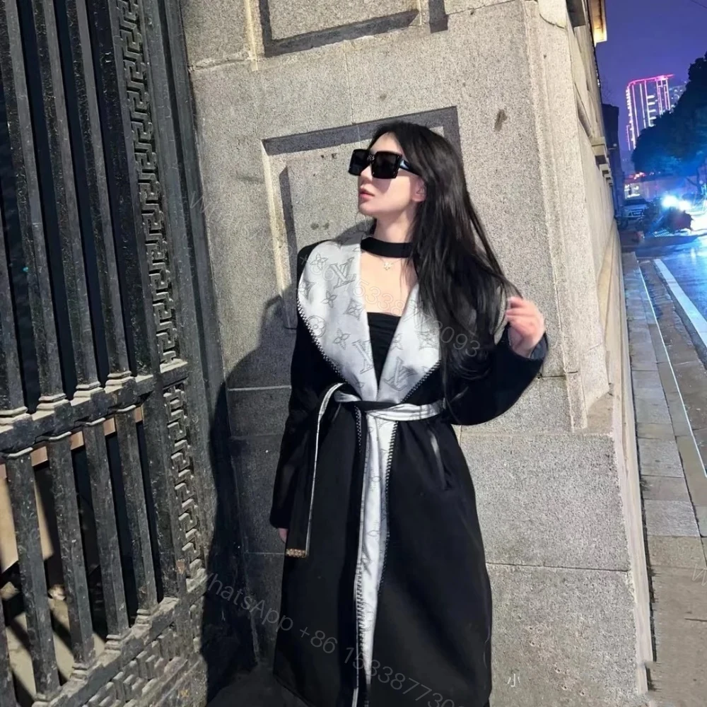 View 5 of Louis Vuitton Reversible Mahina Monogram Wrap Coat Black