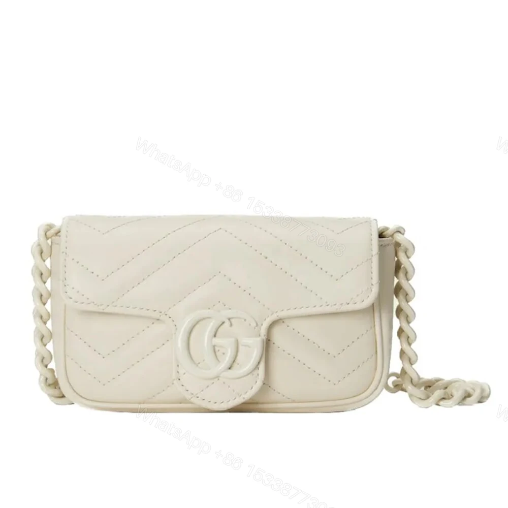 Gucci GG Marmont Belt Bag White 16Cm 739599 UM8KV 1000 — view 1