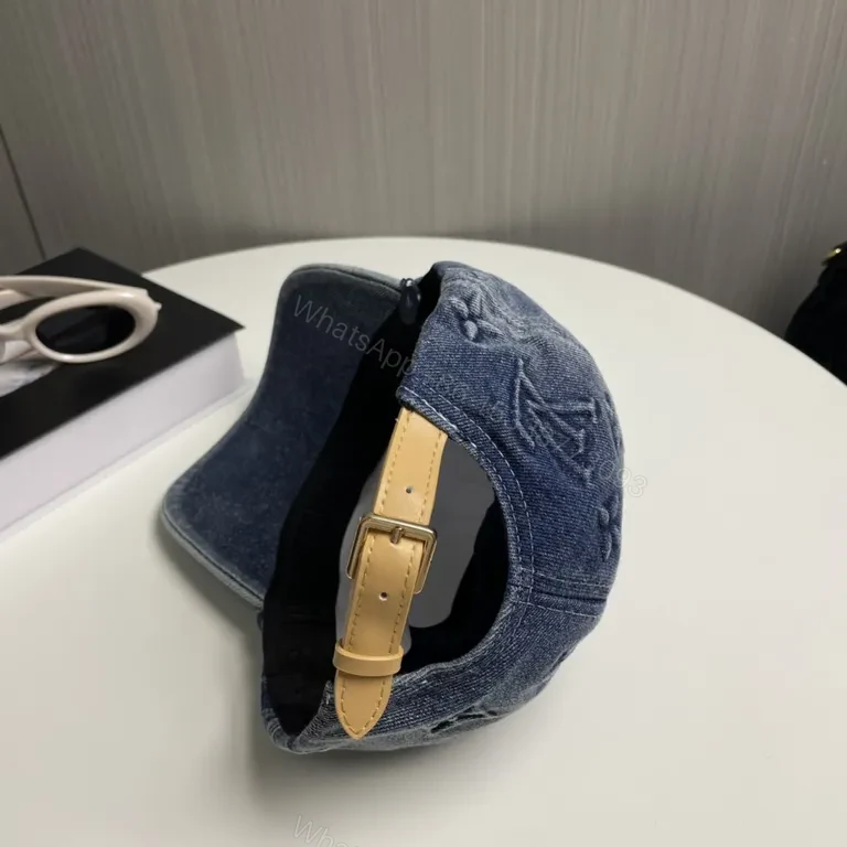 View 5 of Denim Monogram Cap: Casual Luxury Streetwear Hat