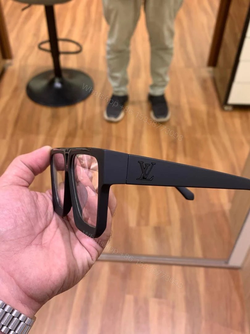 View 5 of First Copy Louis Vuitton Black Square Frame Men’s Eyeglasses