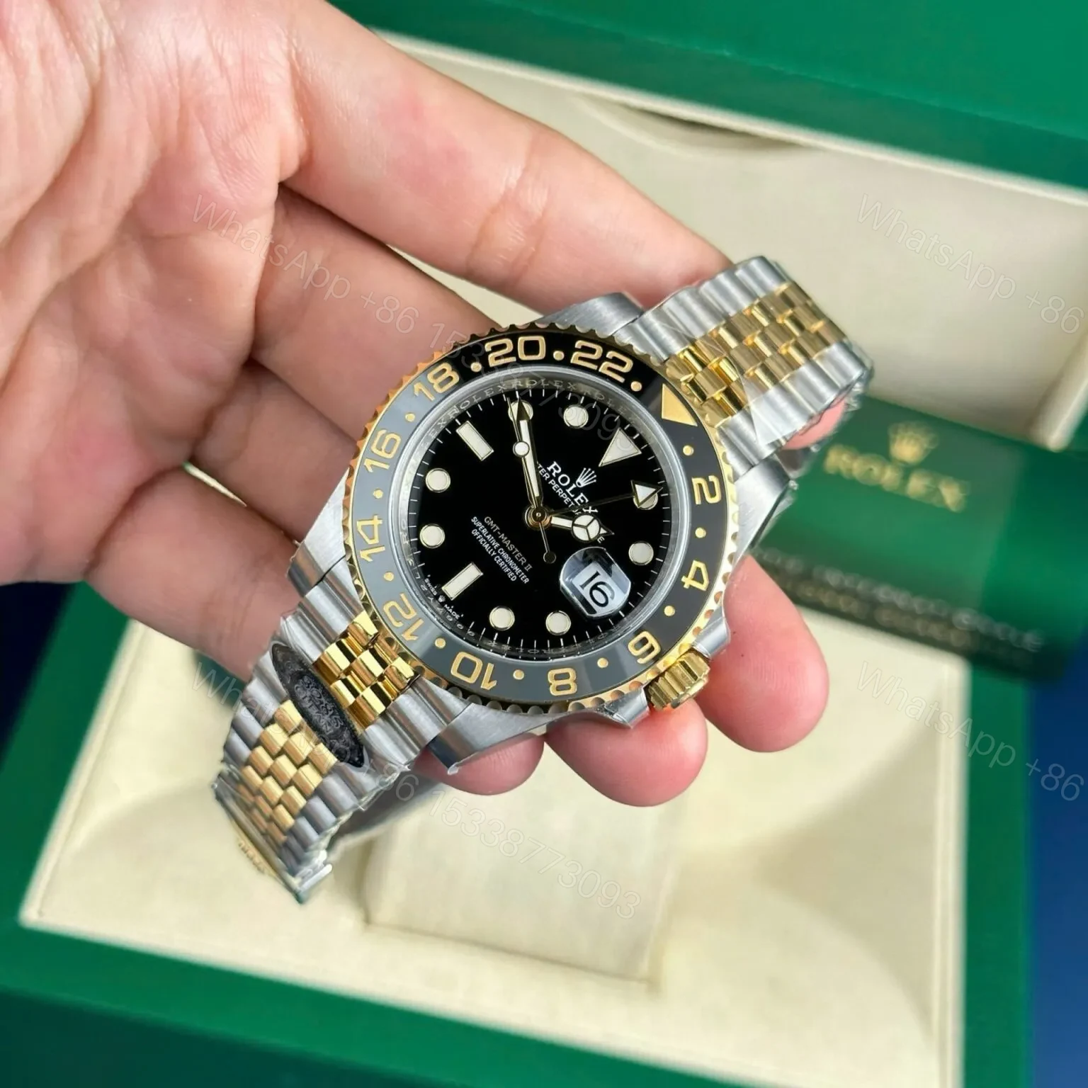 View 3 of Superclone Rolex GMT-Master II Black Dial “Zombie” 126713GRNR
