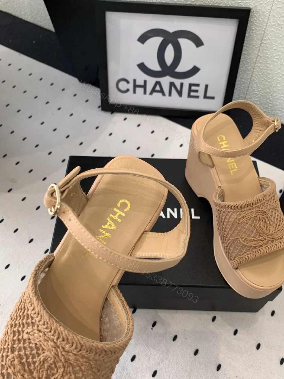 View 6 of Woven Nude Slingback Wedge Sandals – Luxe Comfort