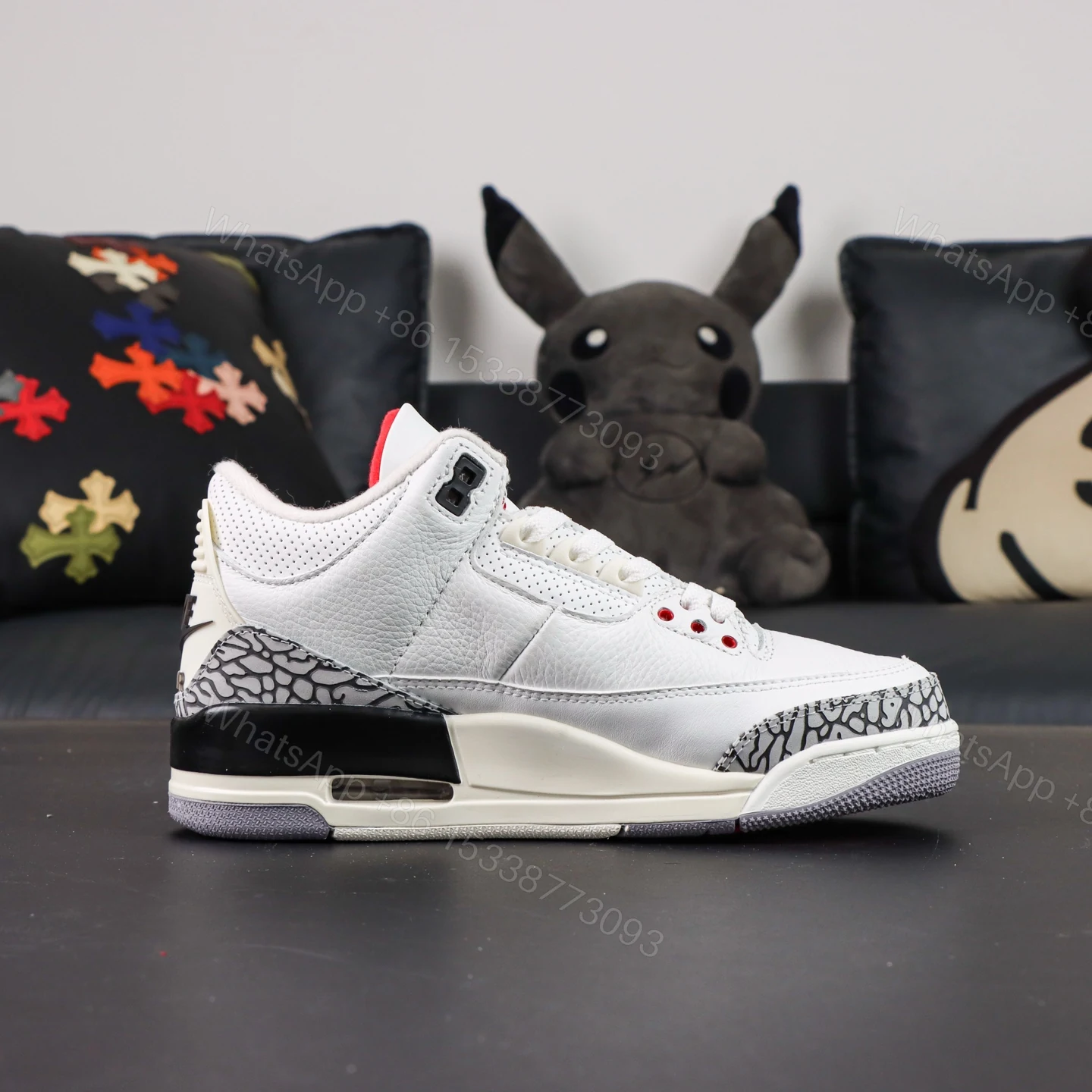 View 2 of AIR JORDAN 3 RETRO “White Cement Reimagined”
