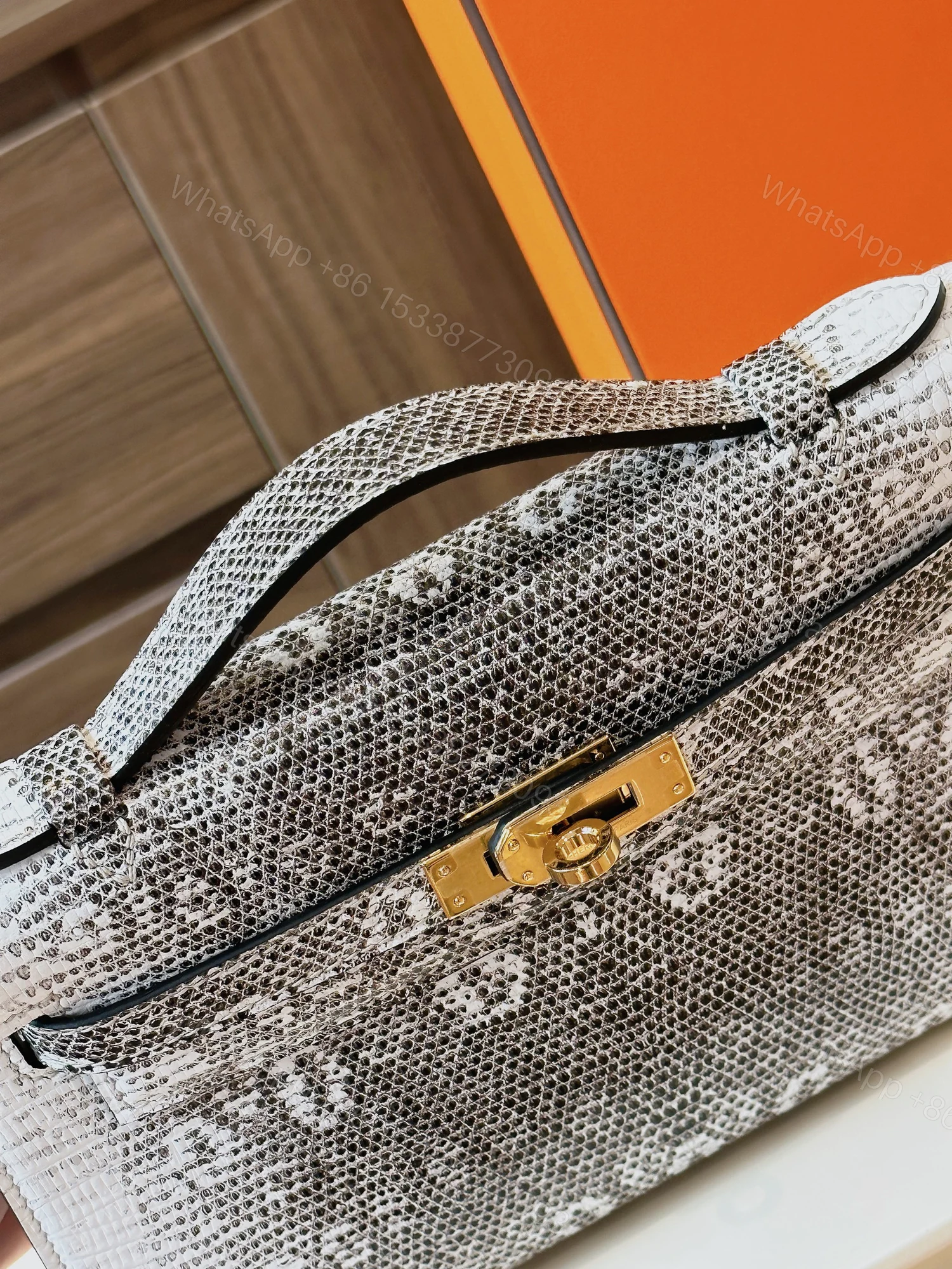 View 4 of Hermes Constance Omber Genuine Lizard leather Gold Hardware