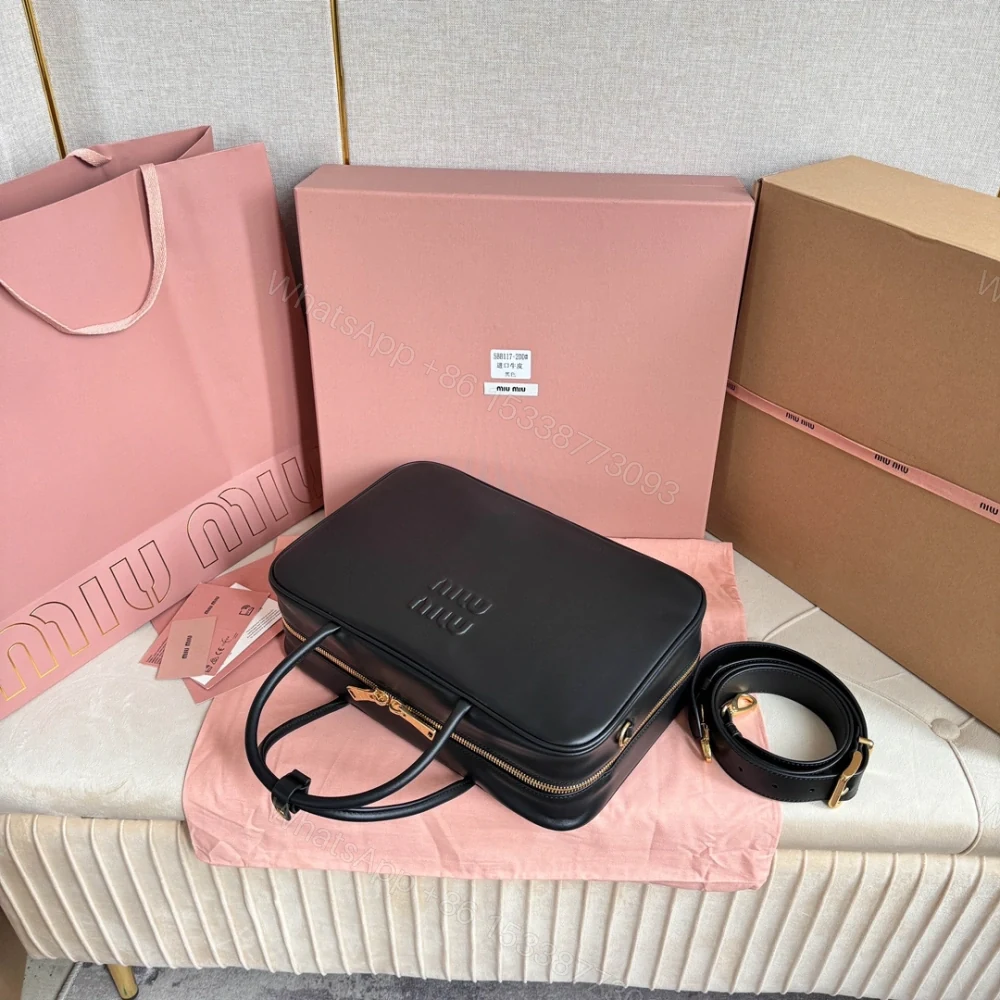 View 6 of 高仿miumiu*5BB17長肩帶公文包黑色免檢版