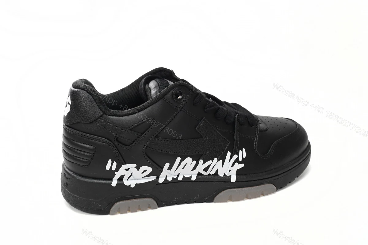 View 3 of OFF-WHITE OOO Low Tops "For Walking"BlackWhite OMIA189S21LEA0041001