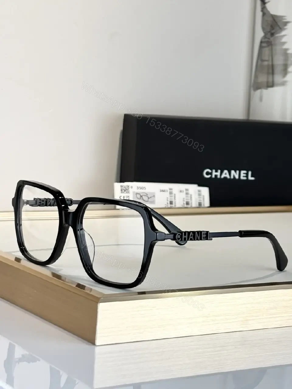 View 6 of Clear Frame Optical Eyewear – Gold Accent, Transparent Acetate, Luxe Style