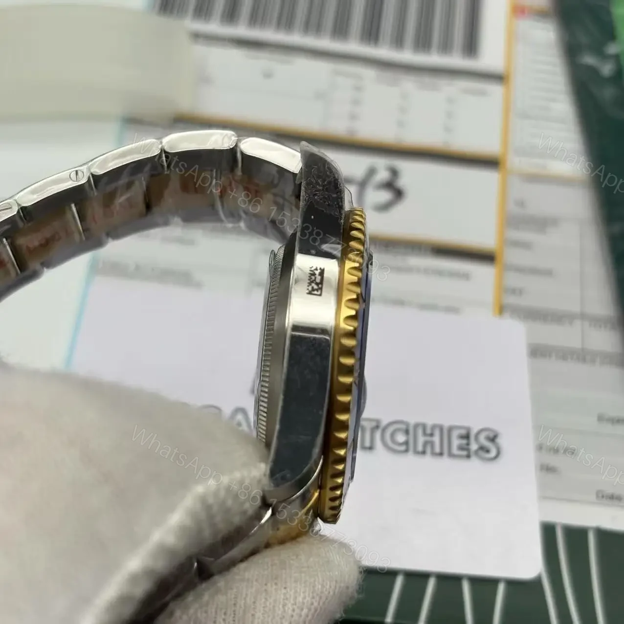 View 7 of Replica Clone Rolex Submariner – Two tone Blue Dial