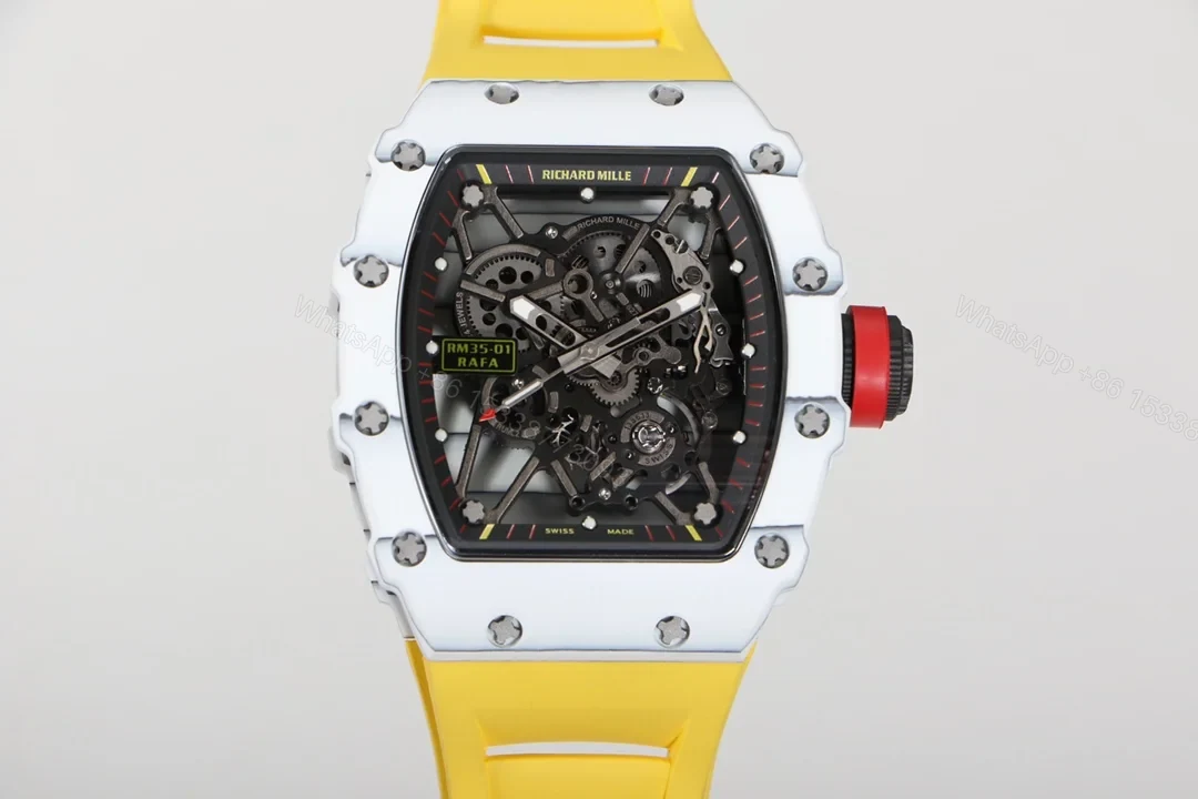 View 4 of Richard Mille RM35-01 NTPT Carbon Fiber RMUL3 White Gemstone Suspension Watch RM35-01-CARBON-WGS4