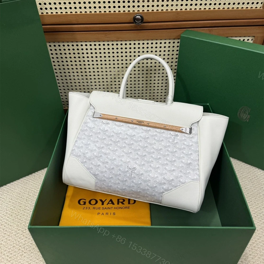 View 2 of 高仿Goyard*SAIGOC3手提托特包雙拼白色大號免檢版