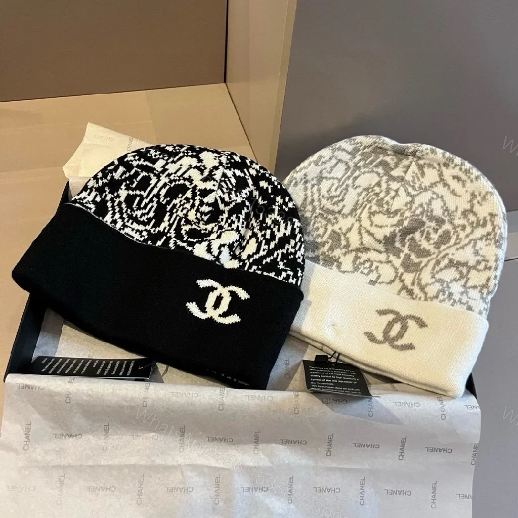 View 5 of Textured Jacquard Beanie Set – Luxe Logo Knit Warmth