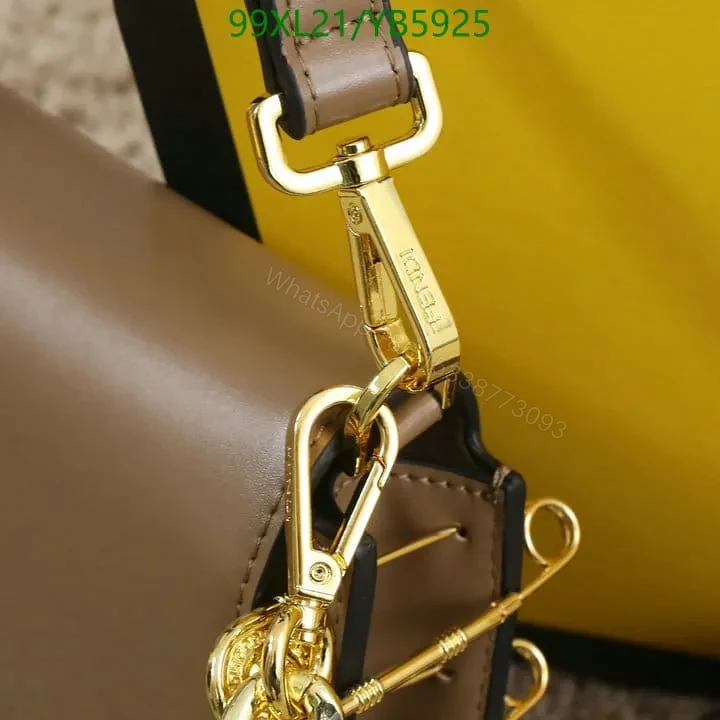 View 33 of Fendi Baguette Brooch White Leather Bag YB5925