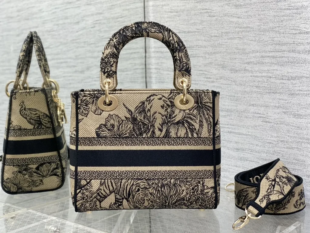 View 5 of Botanical Dior Tote â€” Statement Craft, Everyday Versatility