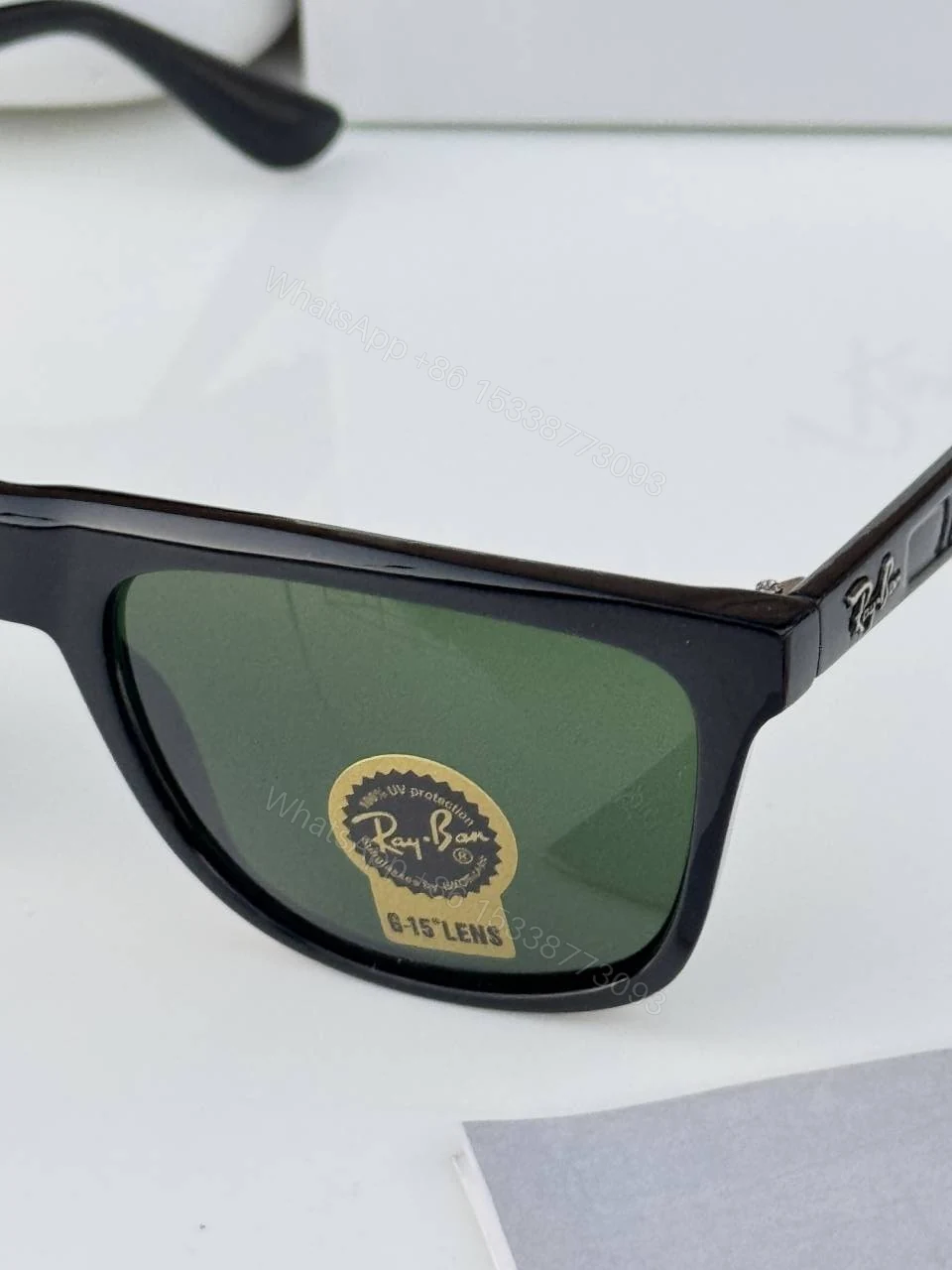 View 5 of First Copy Ray Ban 4413 Black Green Premium Luxury Sunglasses UV Protection Designer Eyewear
