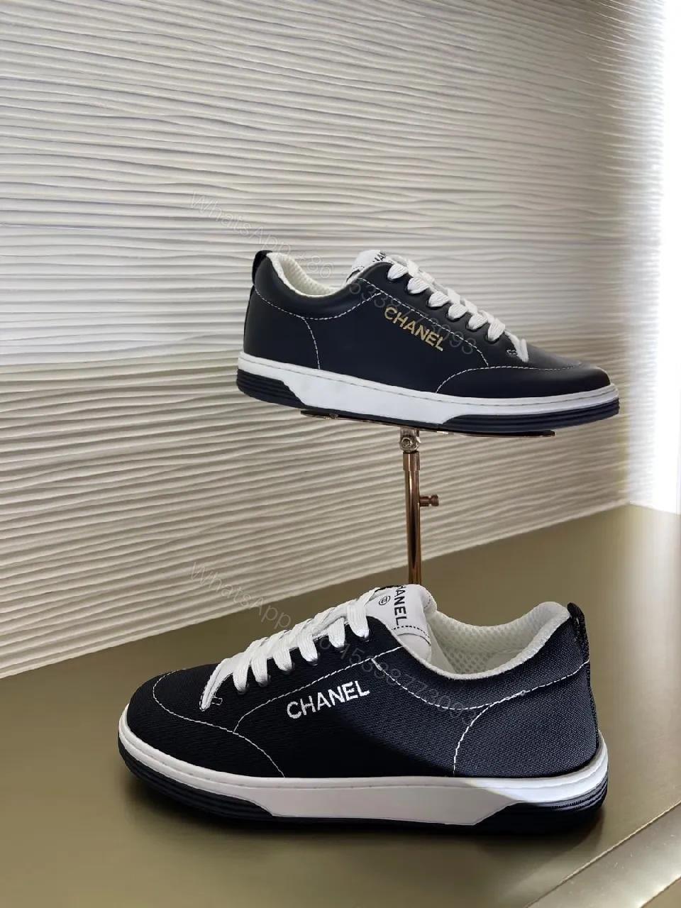 View 6 of Navy Canvas Low-Top Sneaker: Subtle Luxe, Everyday Comfort