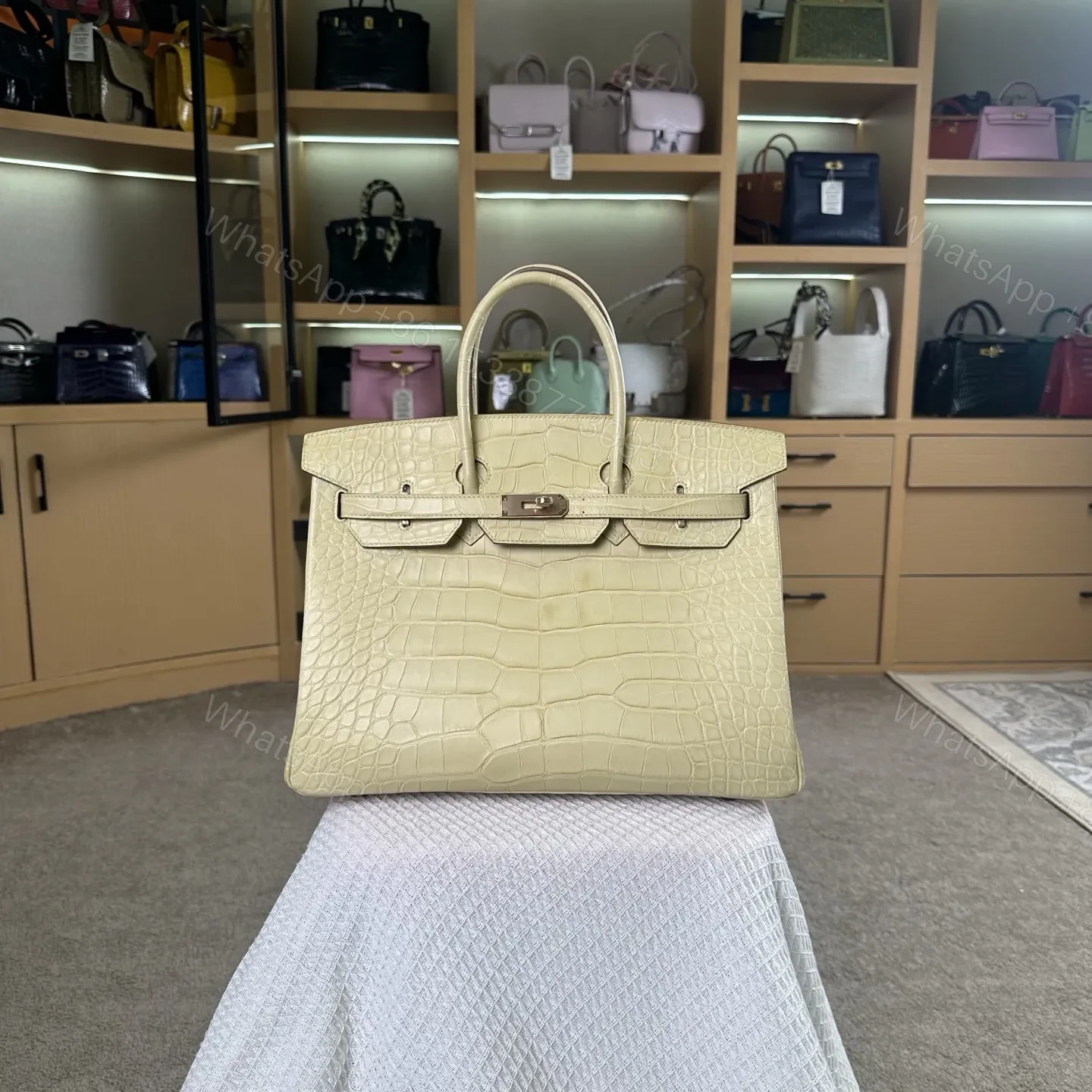 Hermes Birkin 35cm Crocodile Leather Gold Hardware — view 1