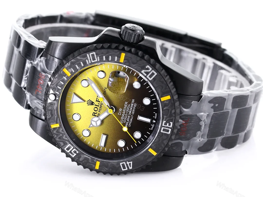 View 5 of Rolex Submariner DIW Carbon Fiber Green Dial Custom Watch 40mm Ultimate Edition RG-ROLEX-SUB-DIW-CARBON-GRN-40
