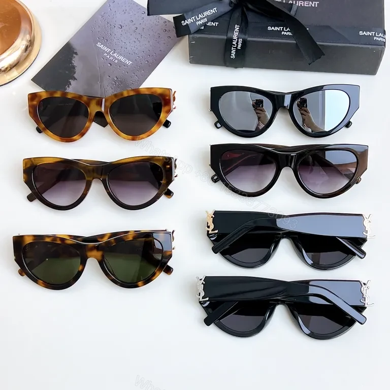 View 2 of Chic Cat-Eye Sunglasses: YSL-Inspired, UV400, Luxury Frame
