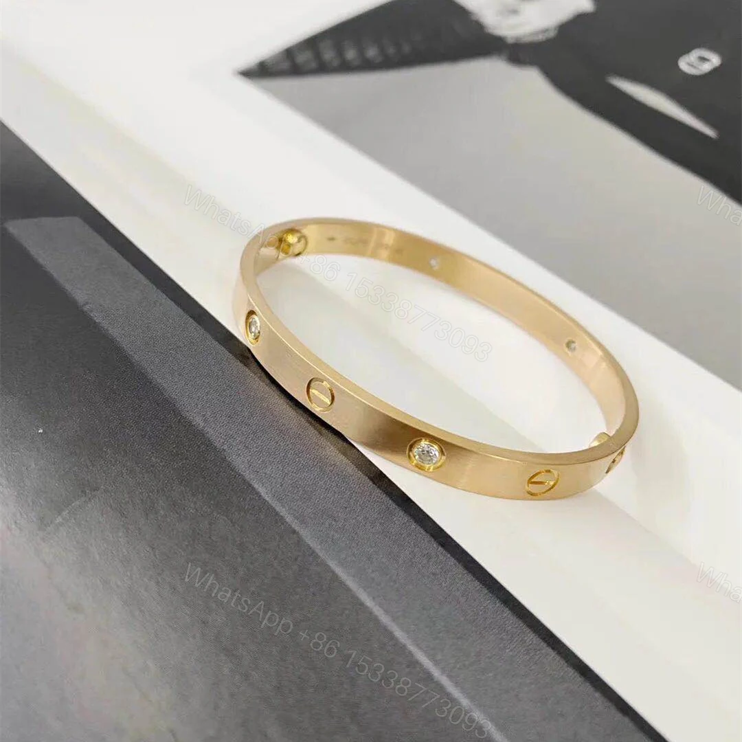 View 2 of Cartier Love Bracelet 4 Diamonds