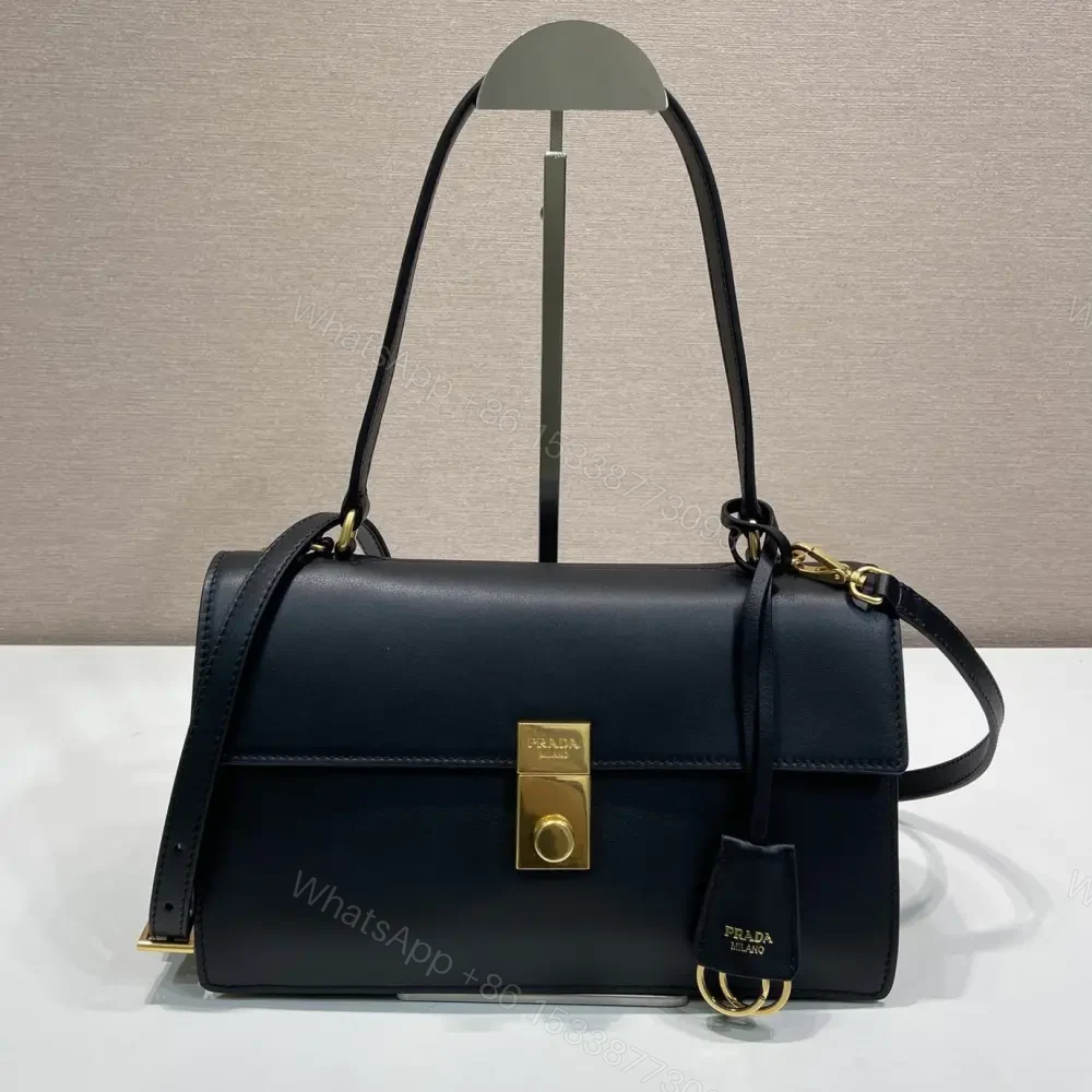 高仿Prada*SoftSound系列1BN023斜挎包黑色中號免檢版 — view 1