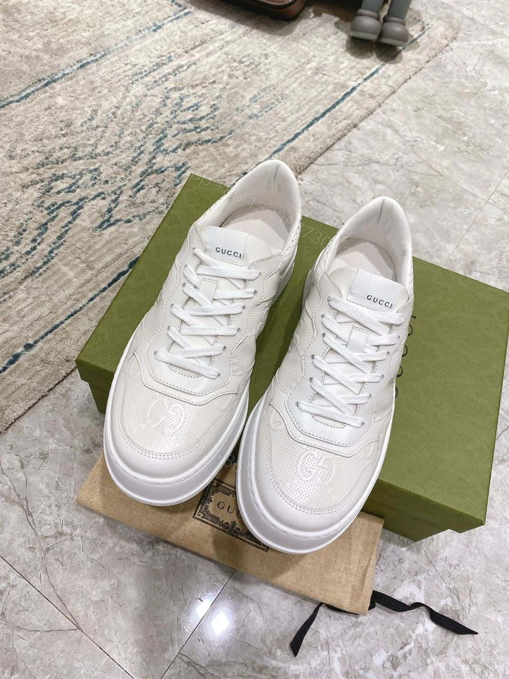 View 9 of Men’s GG embossed sneaker – GC083