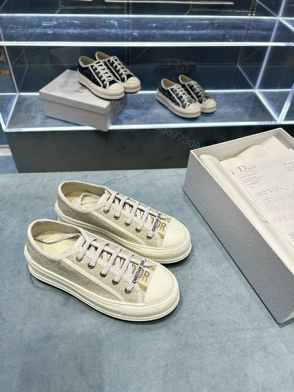View 4 of Canvas-Lined Luxury Sneakers: Couture-Inspired Everyday Glam