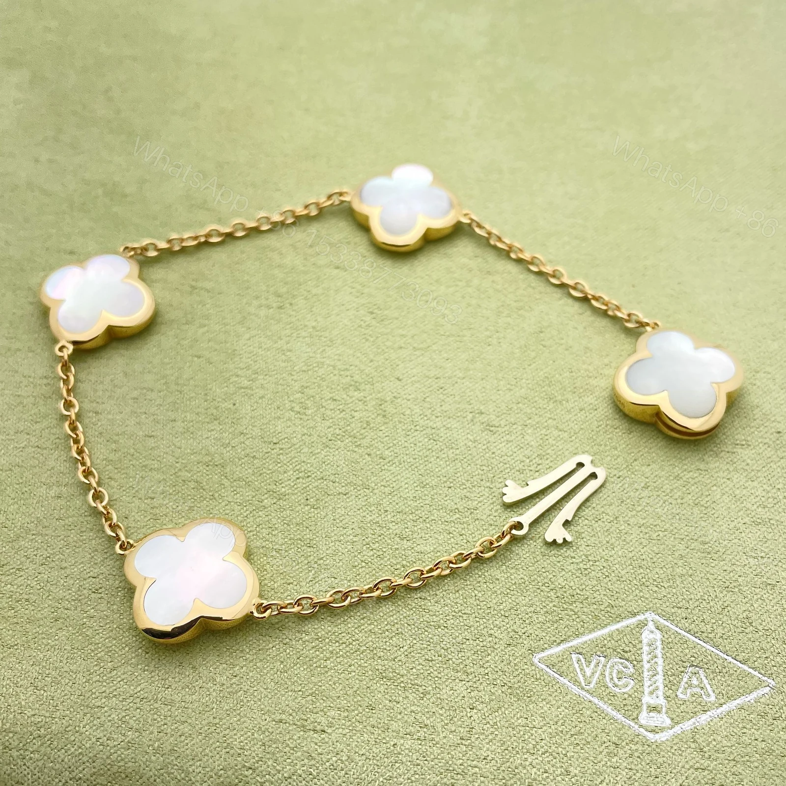 View 4 of VCA Pure Alhambra bracelet, 4 motifs