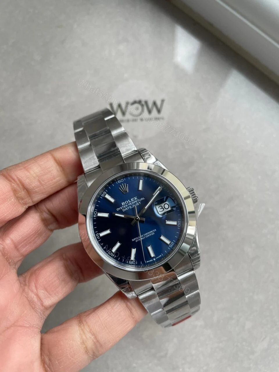 View 2 of VSF Factory 1:1 Rolex DateJust 41 126300 904L SS Best Edition Blue Dial VS3235