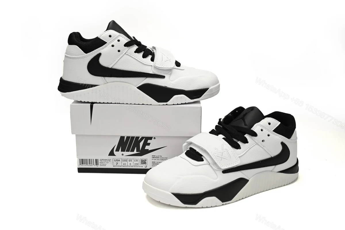 View 2 of Travis Scott x Jordan Cut The Check Nice Kicks Black Panda FZ8117-151