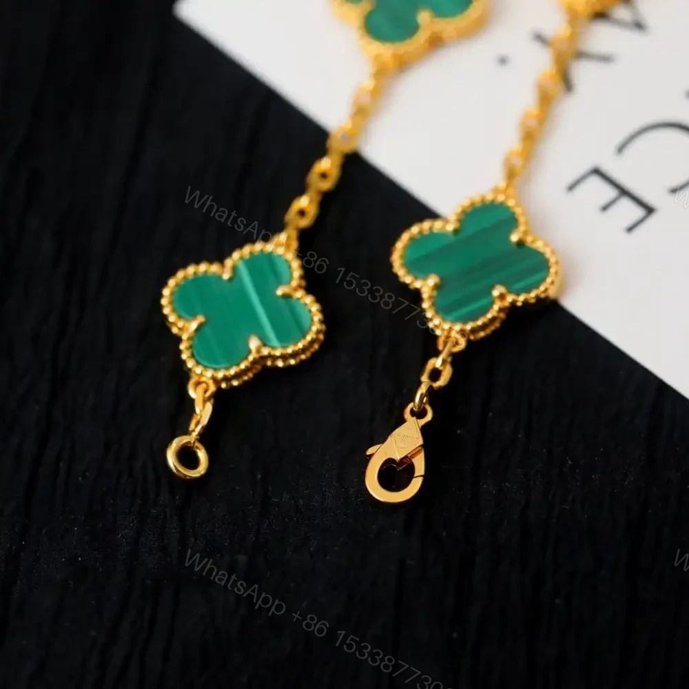 View 11 of 高仿首飾VanCleef&Arpels*RL80900孔雀石黃金手鏈