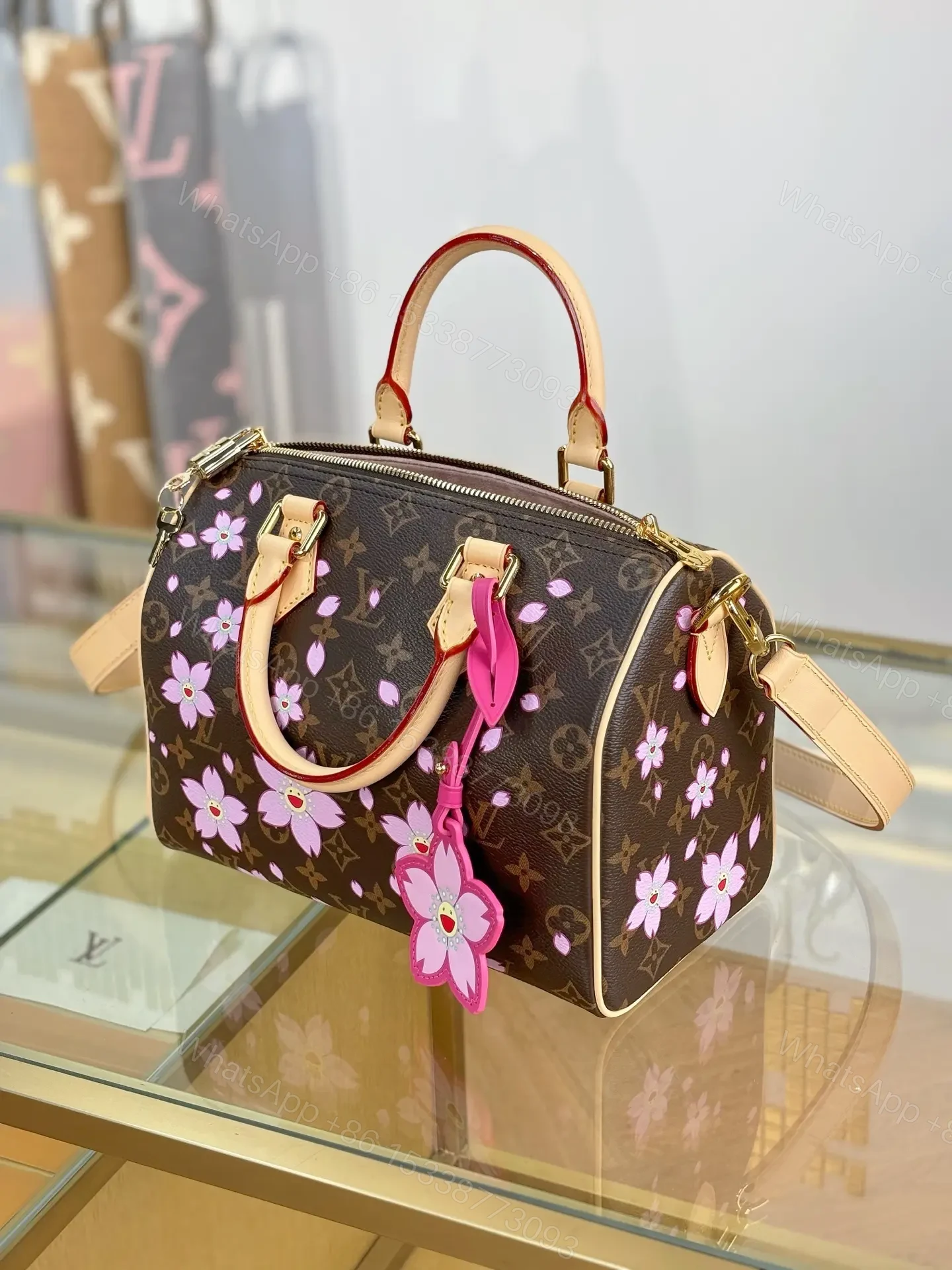 View 2 of Louis Vuitton x Takashi Murakami Monogram Cherry Blossom Speedy Bandoulière 25