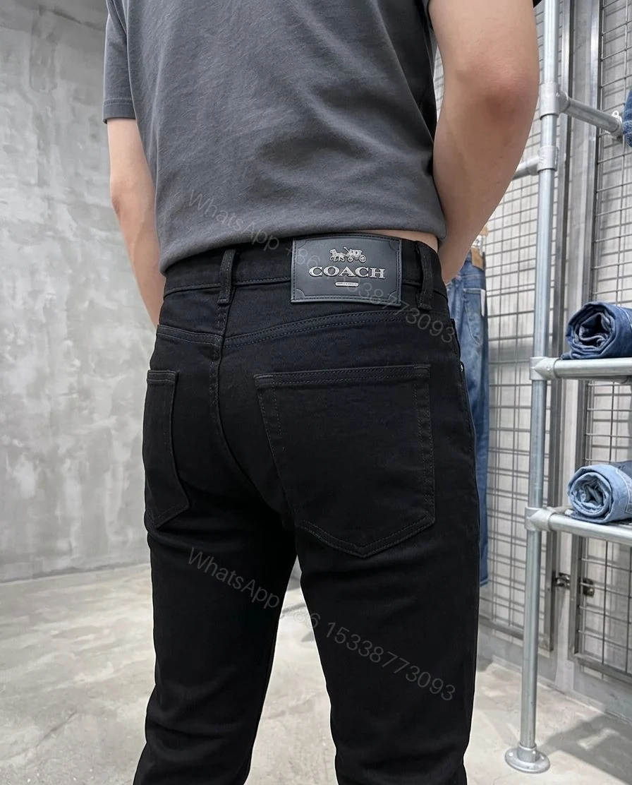 View 4 of Coach Current Store Exclusive Black Denim Straight Fit First Copy | AAA+ Replica