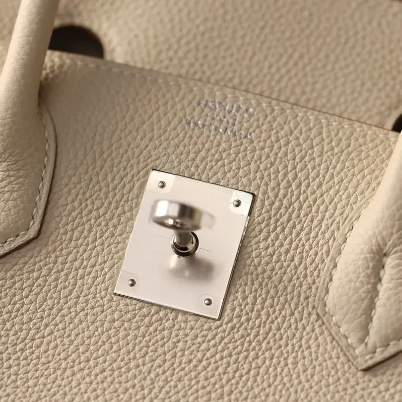 View 14 of 高仿Hermes*Birkin30奶昔白銀扣免檢版