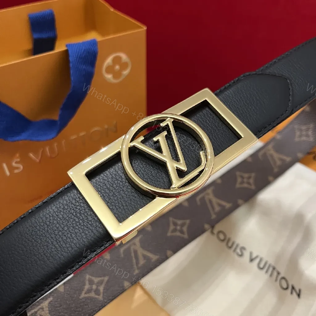 View 9 of Patterned Luxury Belt with Gold Buckle - Statement Accessory