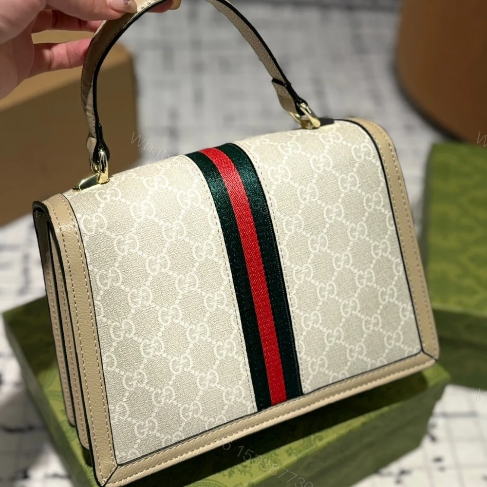 View 5 of Gucci Ophidia Small Top Handle Bag Beige 25Cm