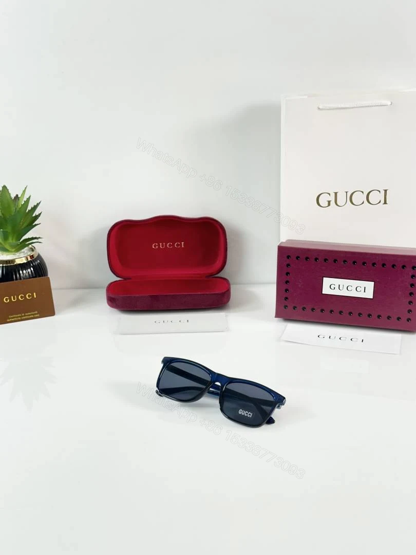 View 4 of First Copy Gucci 0381 Blue Sunglasses