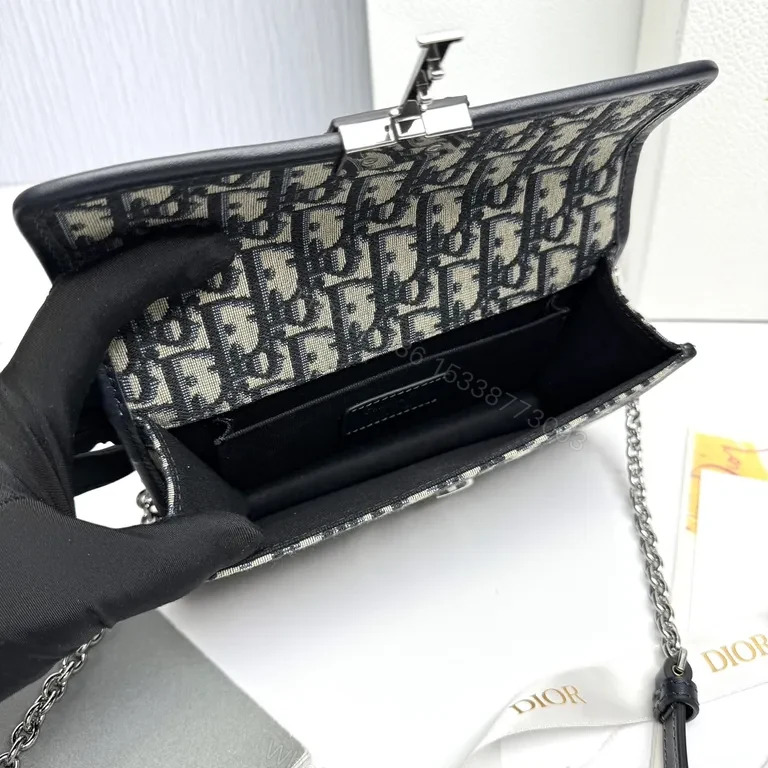 View 2 of Chic Monogram Leather Trim Structured Bag - Compact Luxury
