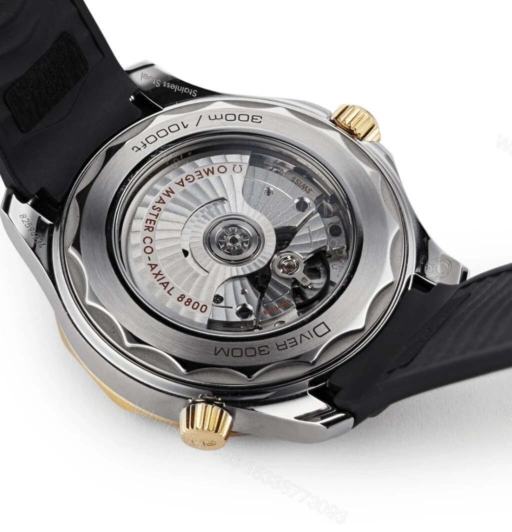 View 5 of Replica Omega Seamaster diver 300 co-axial Black Gold