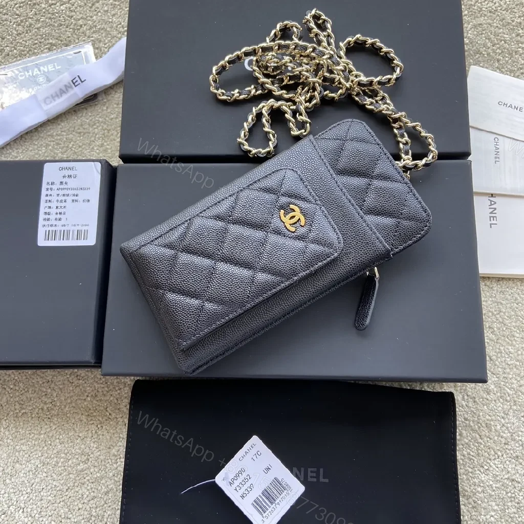 View 9 of Quilted Leather Crossbody: Luxe, Compact, Chain Detail