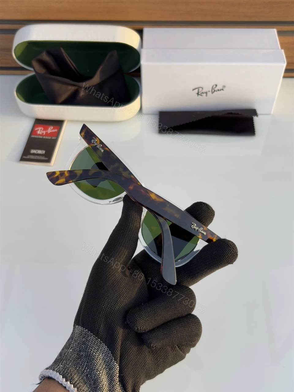 View 3 of First Copy Rayban 2140 Green Glass Quality