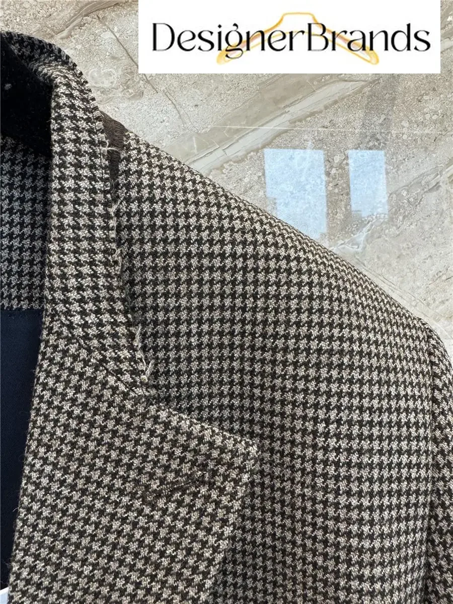 View 10 of Chanel Brown Houndstooth Cropped Jacket