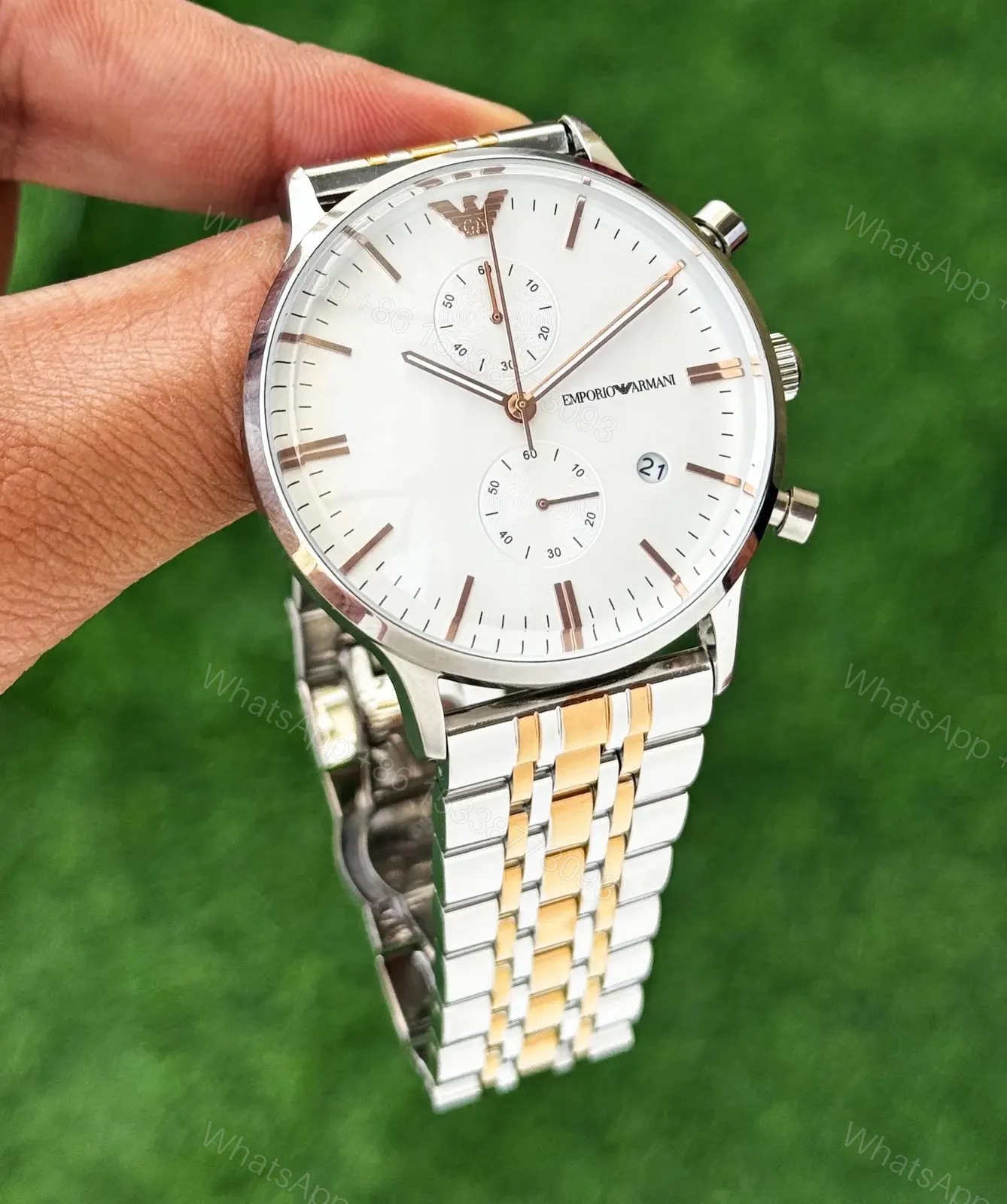 View 3 of Armani White Dial